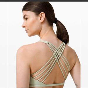 Strappy Green Sports Bra